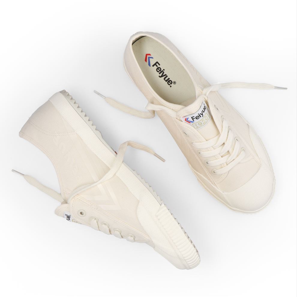 Feiyue DaFu 939 Womens 5 Sneakers Shoes Ivory Off White Lace Up Low