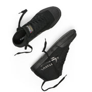 black rubber sole shoes