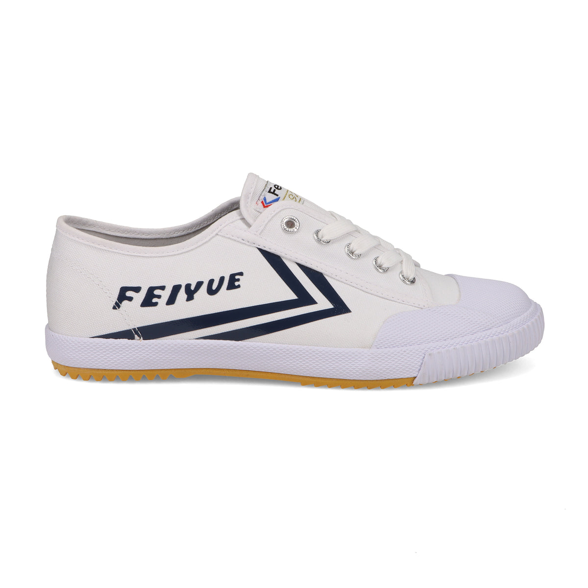 Fe Lo 1920 | White with Navy Logo | Feiyue Shoes 12M / White/Navy / Canvas